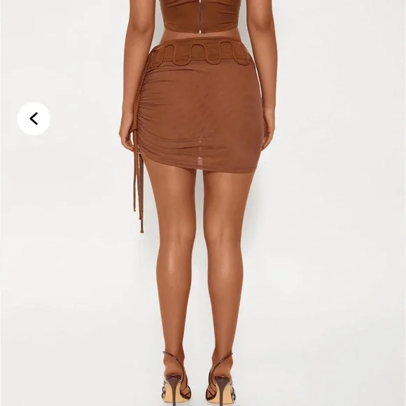 Fashion Nova Brown Mini Skirt Set - Picture 14 of 14